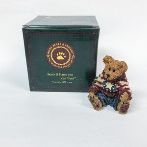 Boyds Bears and Friends "Eddie...Proud To Be A Bearmerican" 1998 Figurine, Vtg